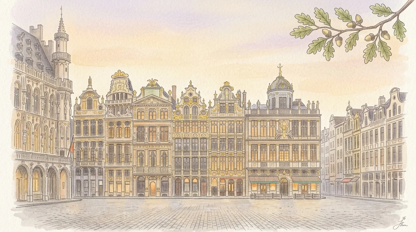 Illustrated travel guide for Belgium