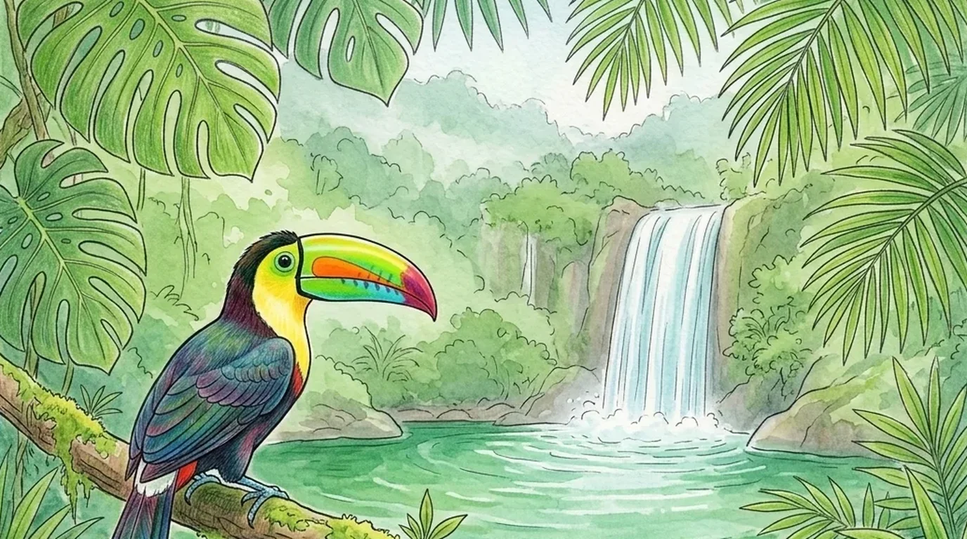 Illustrated travel guide for Costa Rica