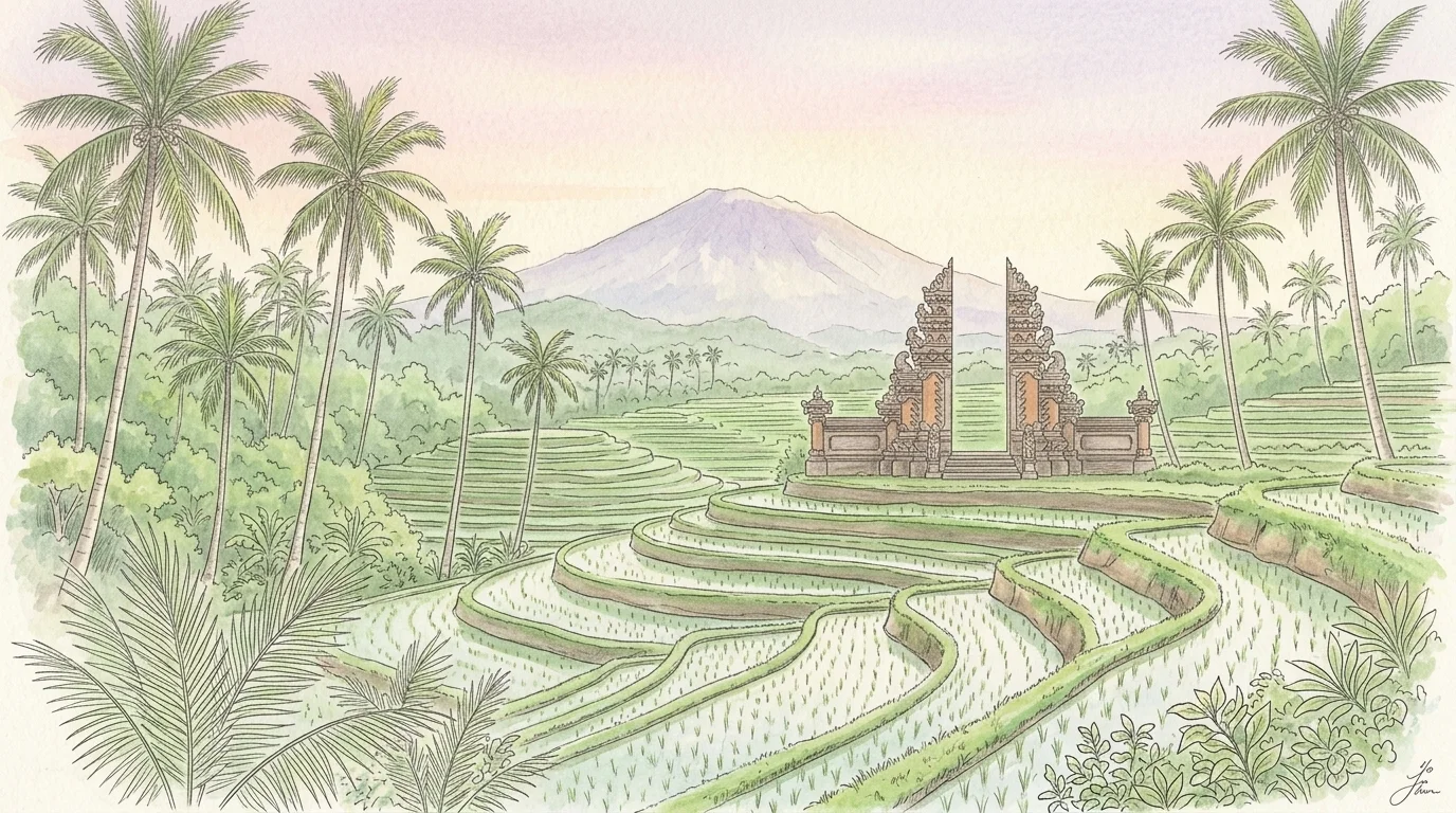 Illustrated travel guide for Indonesia