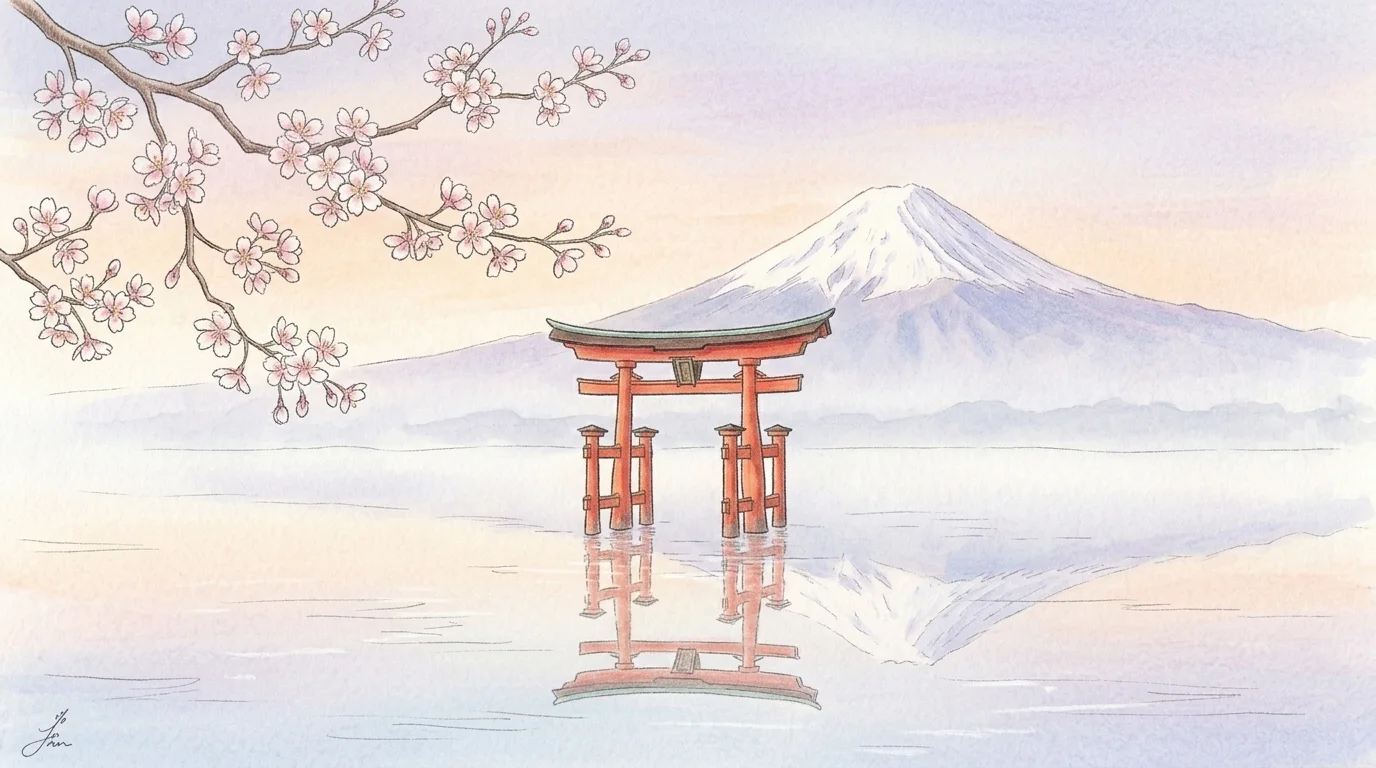 Illustrated travel guide for Japan