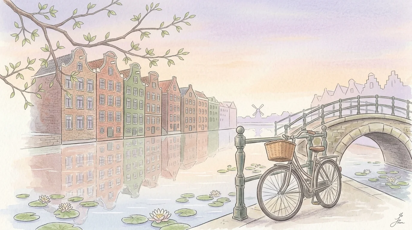 Illustrated travel guide for Netherlands