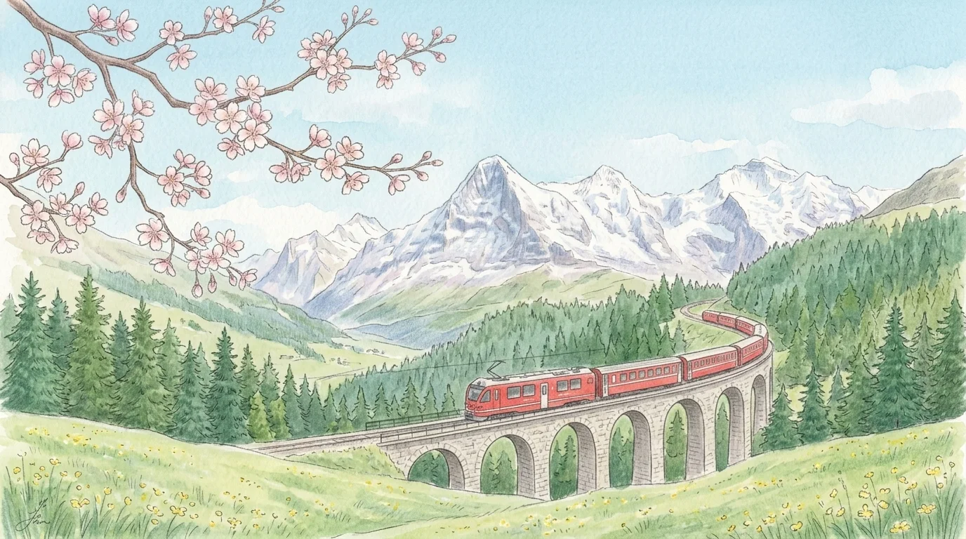 Illustrated travel guide for Switzerland